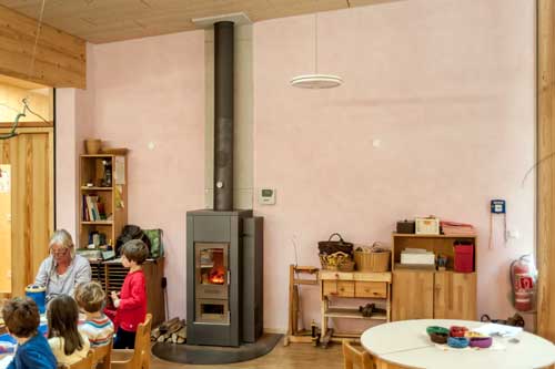 Walltherm in den Räumen der Freien Waldorfschule Kleinmachnow.